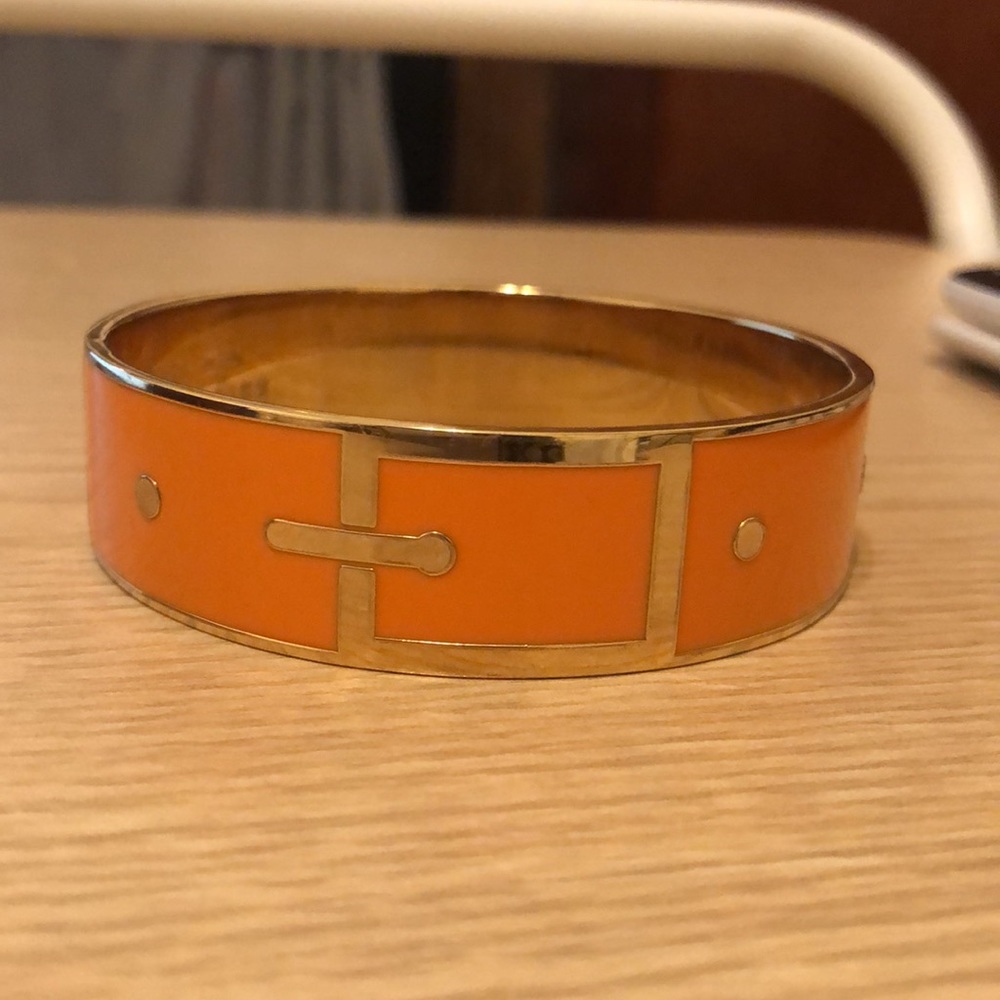 Kate spade gold and orange buckle bangle